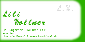 lili wollner business card